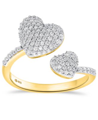 Macy's - White Diamond Ring (1/2 ct. t.w.) in 14K Gold Plated with Sterling Silver