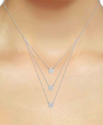 White Diamond Necklace (1/2 ct. t.w.) in Sterling Silver