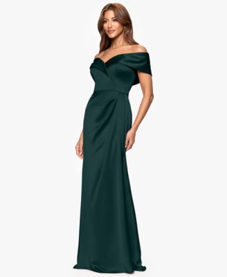 Petite Off-The-Shoulder A-Line Long Dress