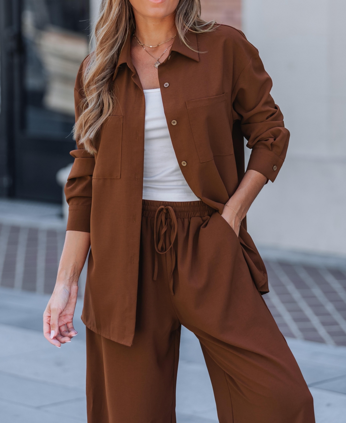 Cupshe Women's Casual Chic Two-Piece Lounge Set