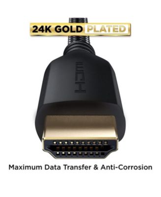HDMI Cable 2-Pack High Speed Braided Gold Connectors for TV Laptop Console