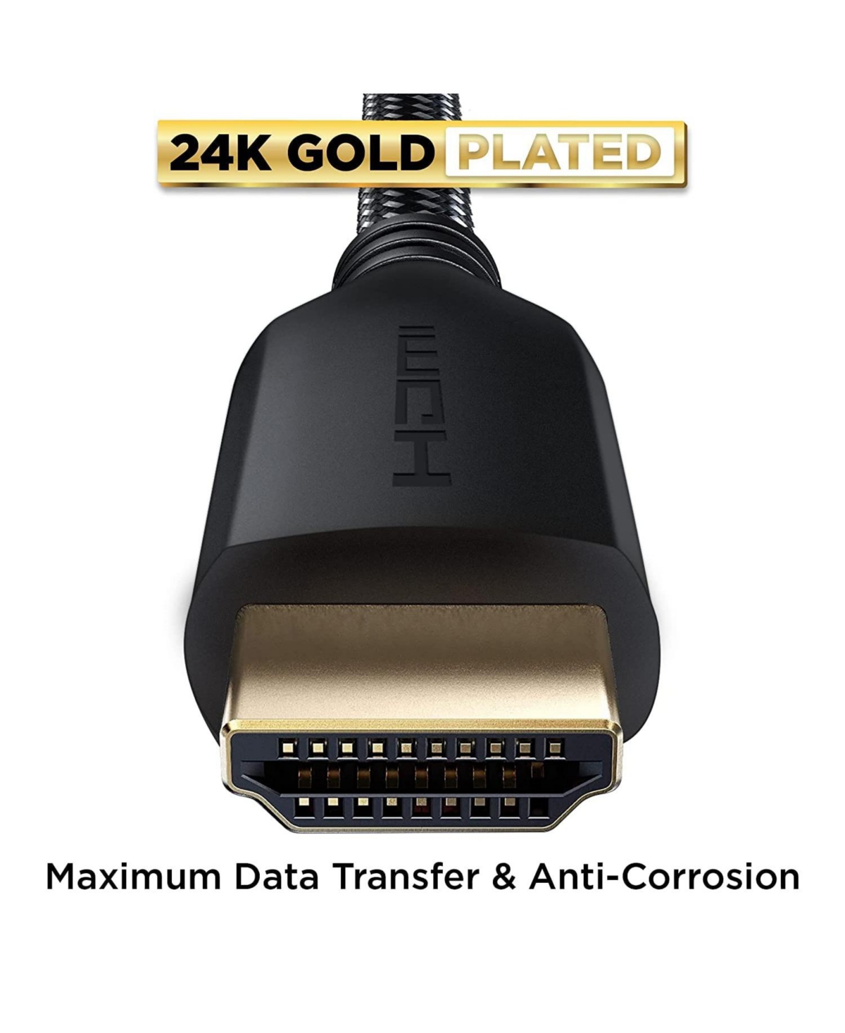 Powerbear Hdmi Cable 2-Pack High Speed Braided Gold Connectors for Tv Laptop Console
