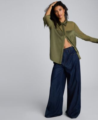 Women's' Button-Front Collar Neck Shirt