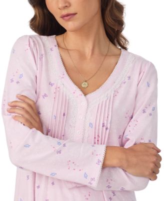 Women's Printed Long Sleeve Night Gown