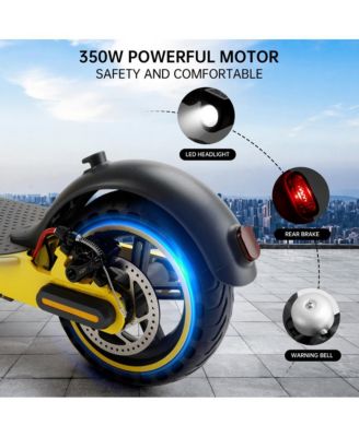 8.5 Inch Foldable Electric Scooter with 350W Motor, 22-Mile Range & Dual Brakes | Colorful LED Lights for a Stylish Night Ride