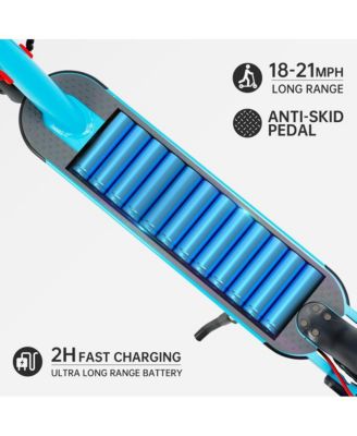 8.5 Inch Foldable Electric Scooter with 350W Motor, 22-Mile Range & Dual Brakes | Colorful LED Lights for a Stylish Night Ride