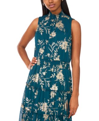 Women's Smocked Waist Sleeveless Maxi Dress