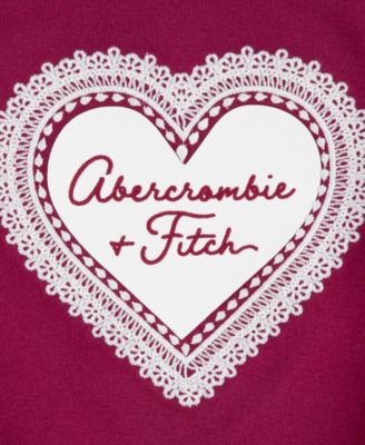 Girls' Metallic Hearts Ruched Long-Sleeve Top