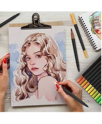 80 Colors Drawing Pens Bulk Dual Brush Fineliners Pens Felt Tip Markers for Art Drawing Sketching Coloring Book