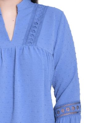 Women's Mandarin Collar Long Sleeve Top