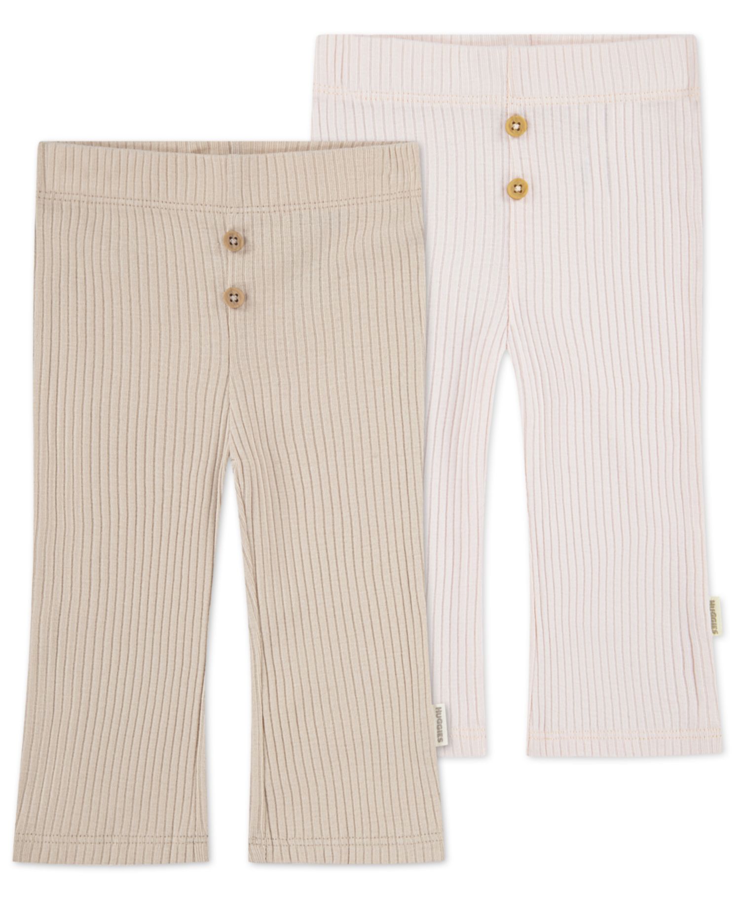 Baby Girls' Flared Leg Pants, 2-Pack Set