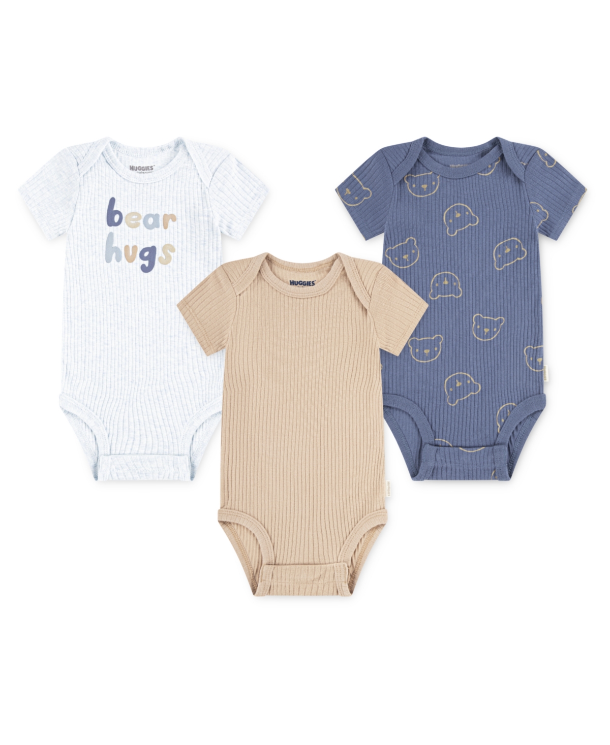 Huggies Baby Boys 3-Piece Short Sleeves Bodysuit Set