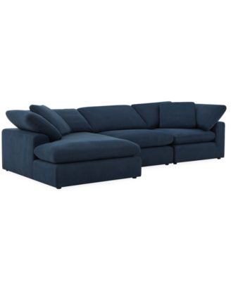 Fog 3-Pc. Fabric Chaise Sectional Sofa Set