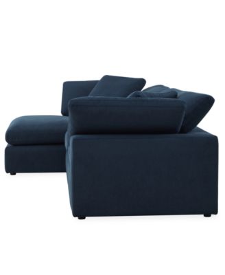 Fog 3-Pc. Fabric Chaise Sectional Sofa Set