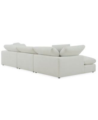 Fog 3-Pc. Fabric Double Chaise Sectional Sofa Set