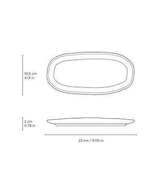 Medium Shallow 9" Oval Platters, Set of 4