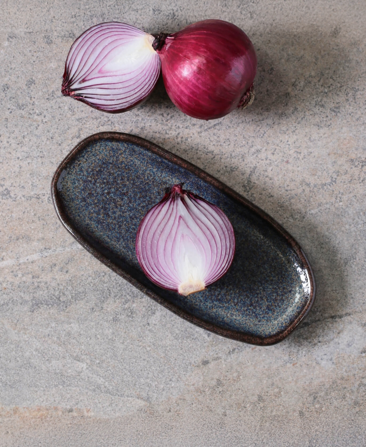 Porto Brasil Stoneware Shallow Oval Platters, Set Of 4 In Blue