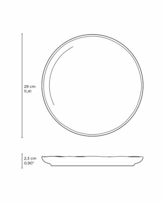 Stoneware Buffer Dinner Plates, Set of 6