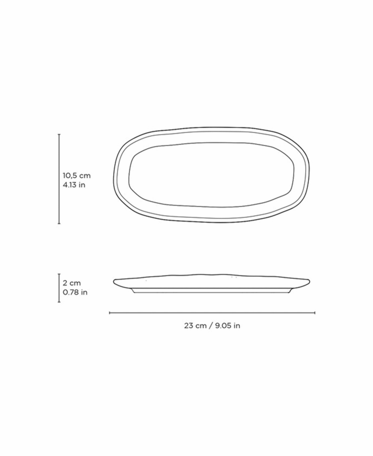 Porto Brasil Medium Shallow 9" Oval Platters, Set Of 4 In Gray