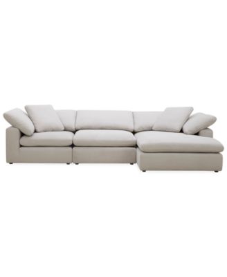 Fog 3-Pc. Fabric Chaise Sectional Sofa Set