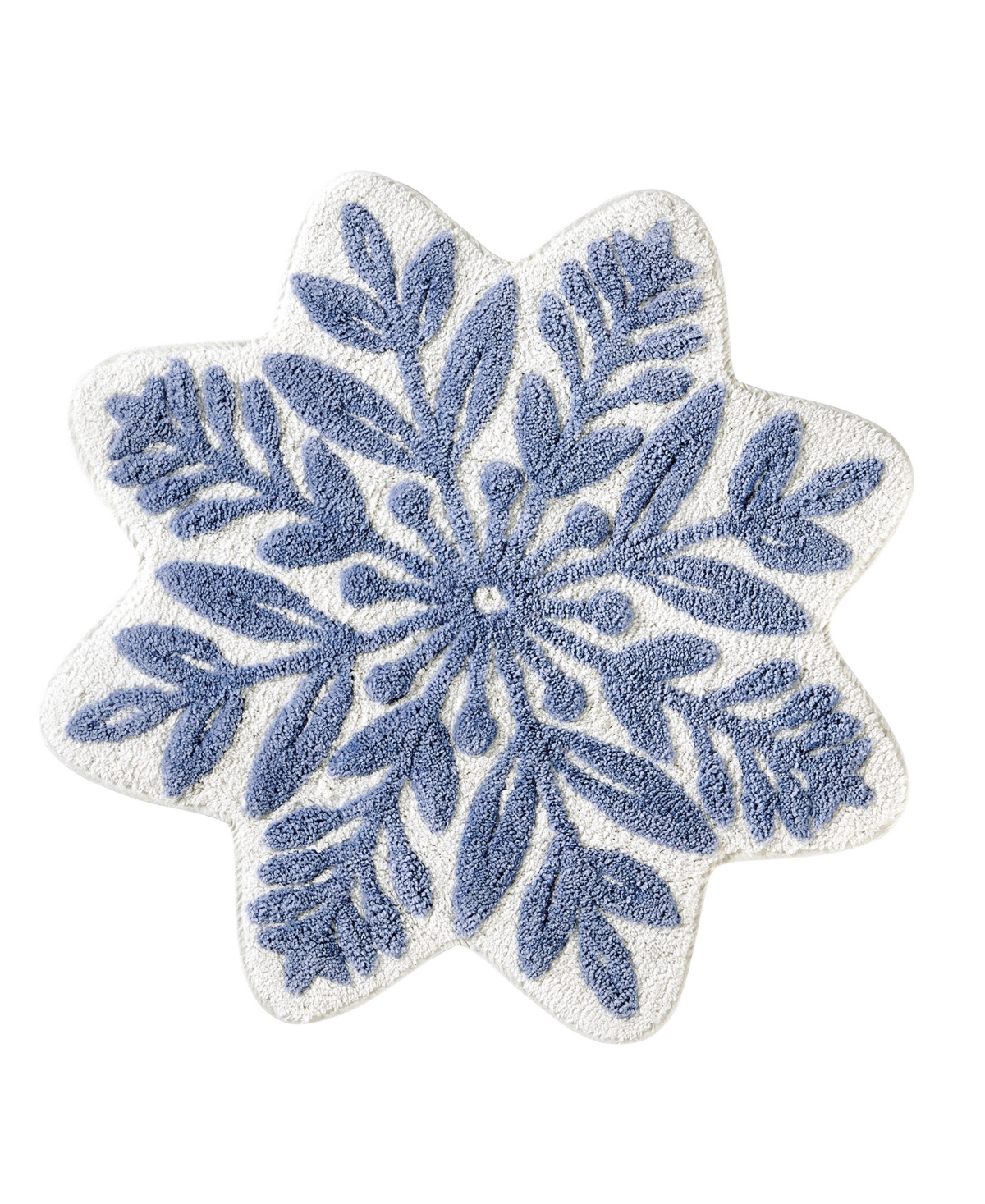 Hallmark Snowflake Shaped Tufted Holiday Bath Rug, 30" Novelty