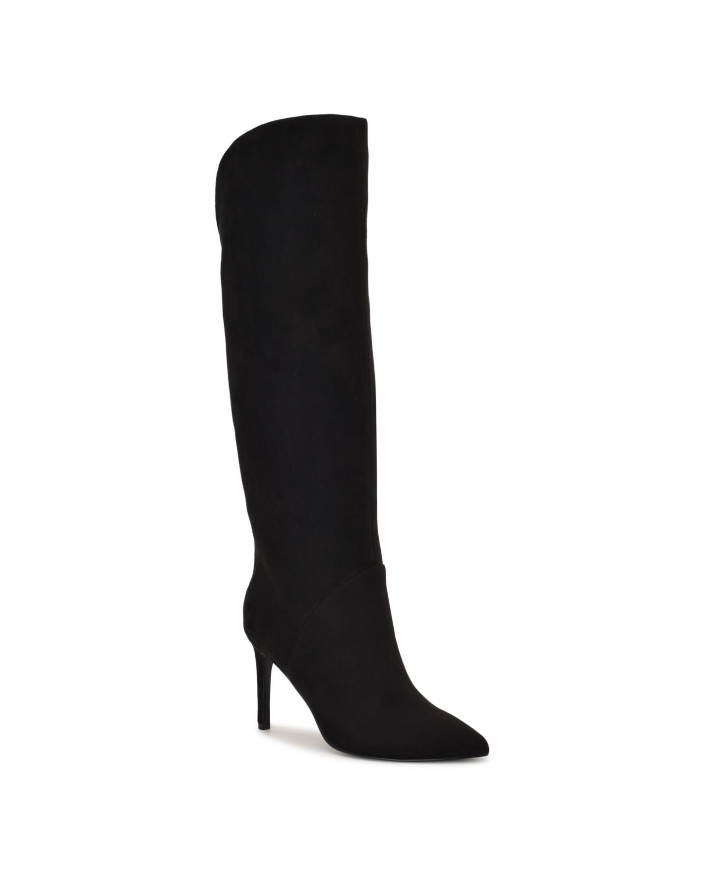 Женские ботинки Nine West Razla Tall Stiletto Dress Boots, Regular & Wide Calf, цвет: Чёрный — фото 1