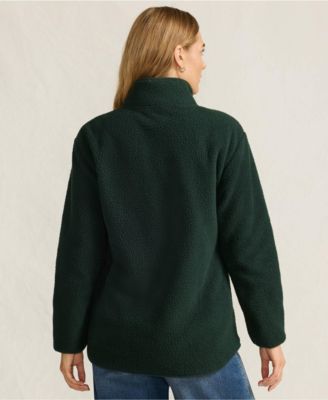 Women's Petite Cozy High Pile Full Zip Fleece Jacket