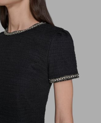 Women's Short Sleeve Knit Shift Dress