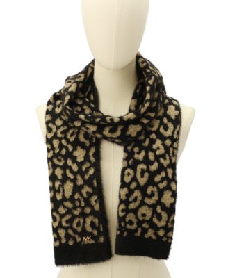 Women's Leopard Metallic Shimmer Scarf