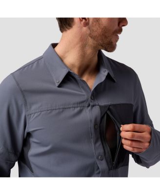 Men's Tahoe Woven Convertible Snap-Up Shirt Performance Shirts Long Sleeve