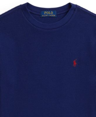 Boys 8-20 Waffle-Knit Cotton Long-Sleeve T-Shirt