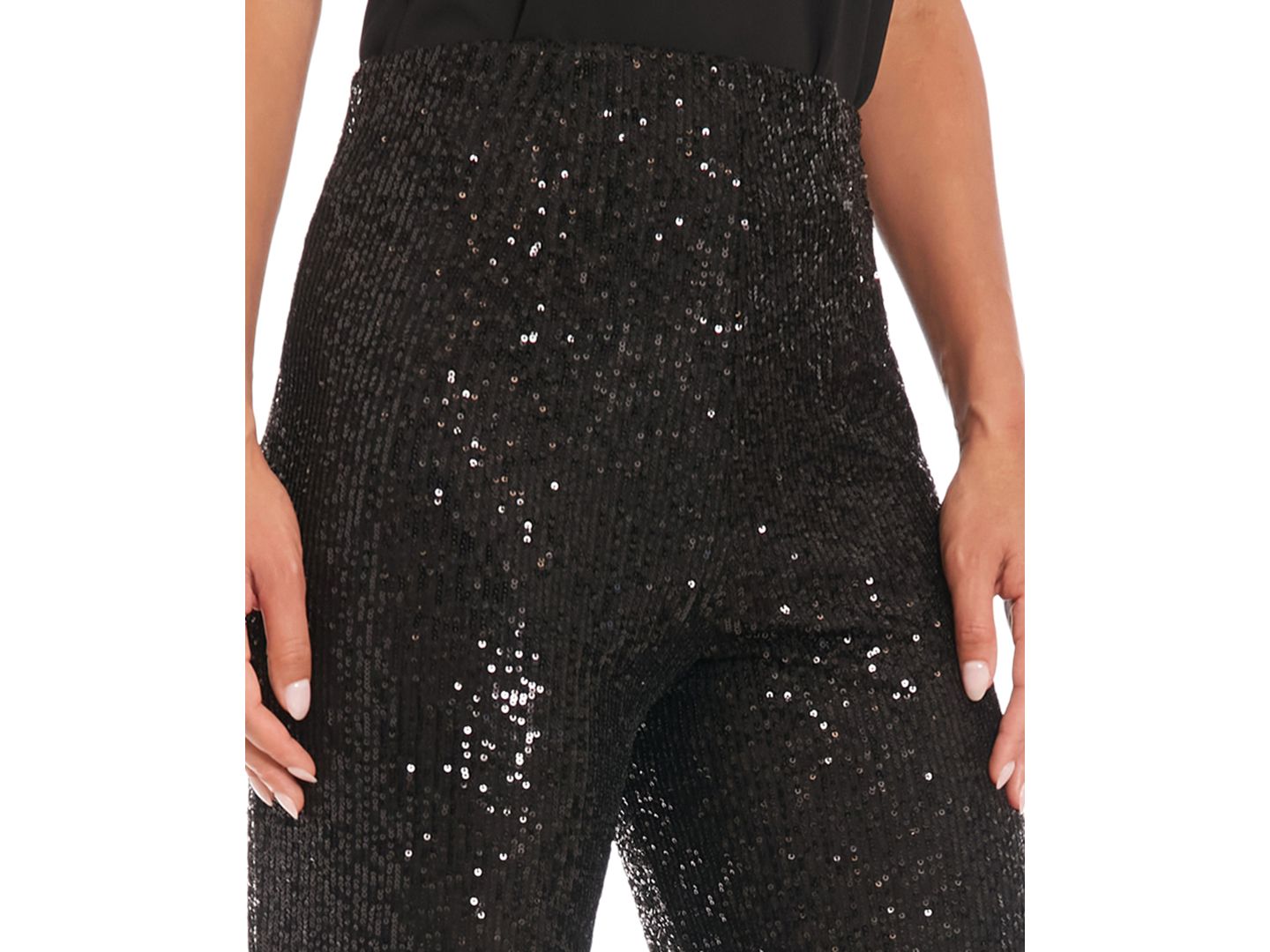 Женские брюки Muse Textured Pull-On, цвет: Чёрный — фото 3