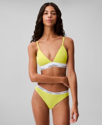 Women's Modern Cotton Lightly Lined Triangle Bralette- QF5650