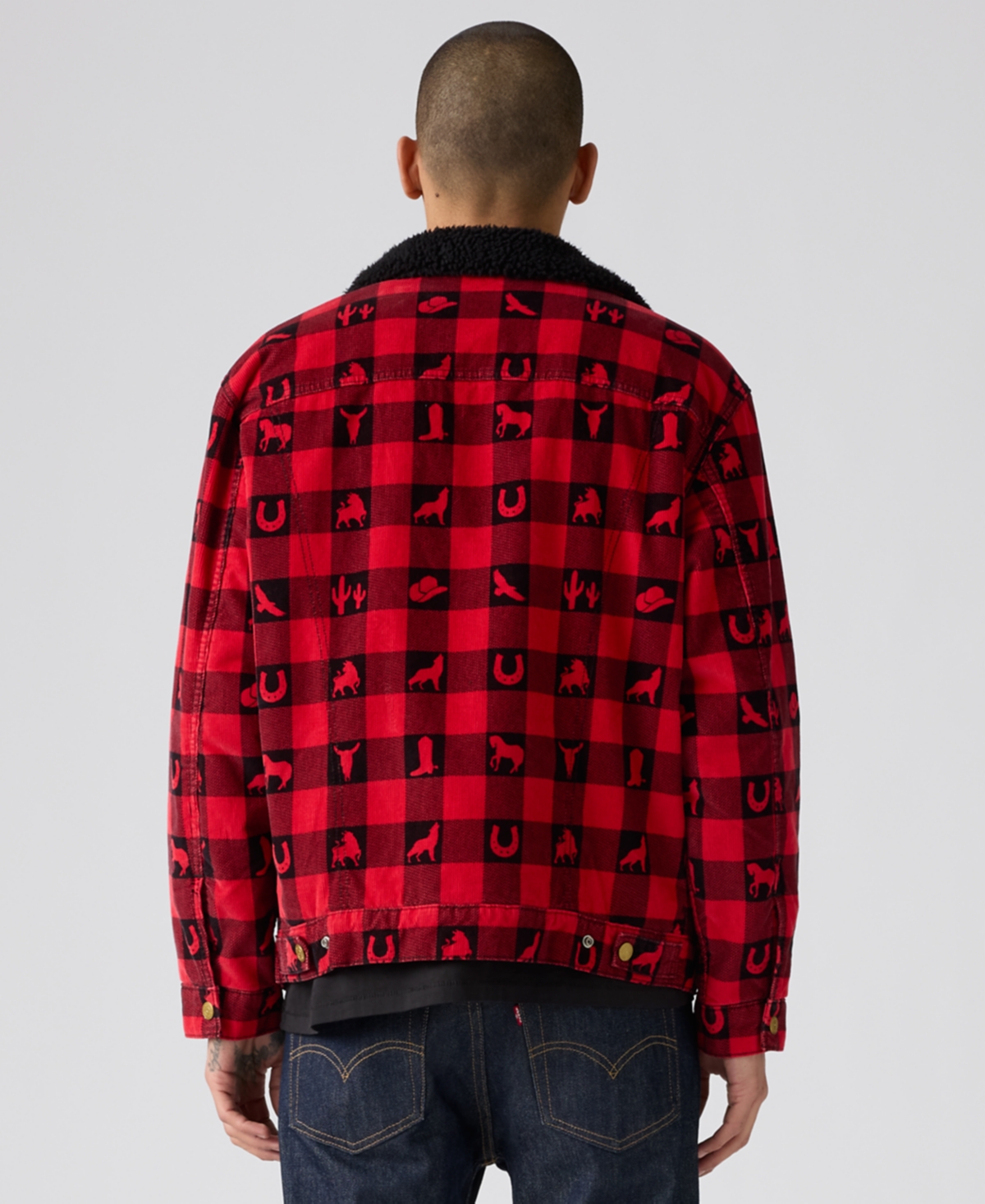 Levi's Men's Relaxed Fit Plaid Trucker Jacket