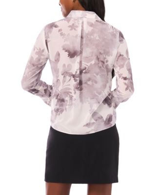 Women's Printed Long Sleeve Button Up Shirt