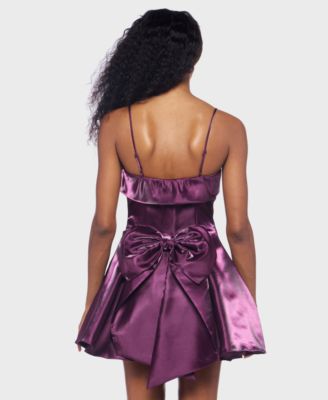 Juniors' Square Neck Short Dress