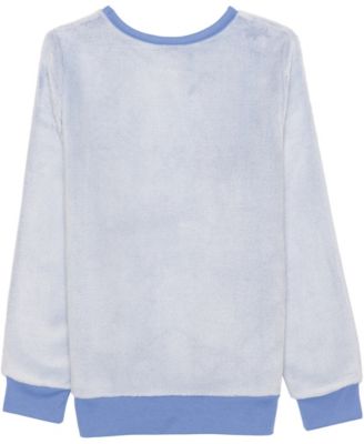 Girls' 7-14 Long-Sleeve Debossed Plush Pull-On Sweater