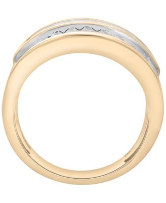 Men's Diamond (1 ct. t.w.) Multi-Row Band Ring in 10k Yellow Gold
