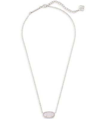 Elisa Imitation Pearl Silver-Tone Pendant Necklace