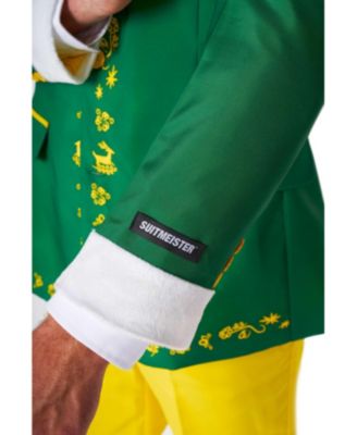 Men's Costume - Official Elf Christmas Halloween Outfit Set - Green - Yellow