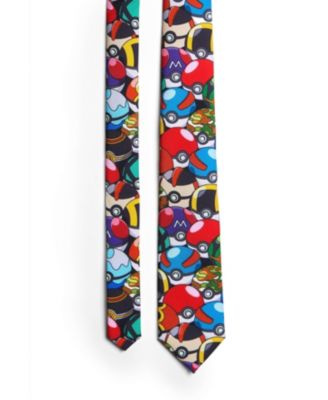 Men's Pokemon Tie - Pokeball Necktie - Formal And Casual - Including 1 Tie - Multicolor