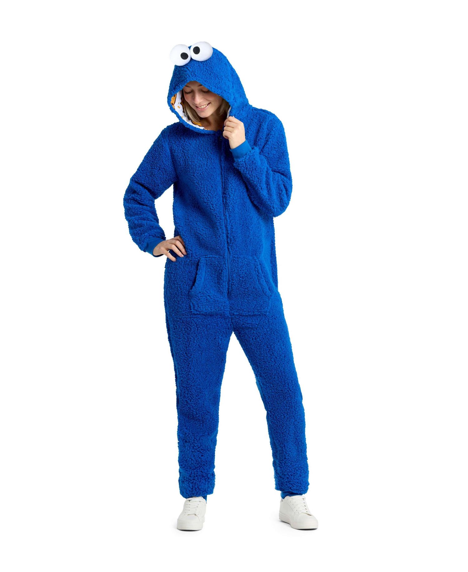 Men's Official Elmo Union Suit - Sesame Street Body Suit for Adults - Red