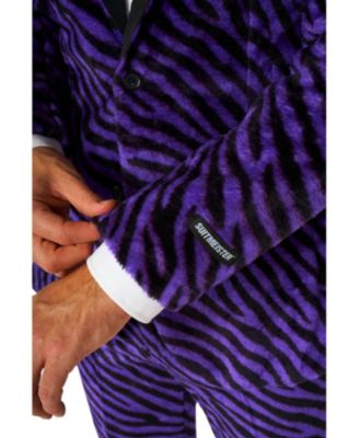Men's Party Suit - Faux Fur Purple - Purple