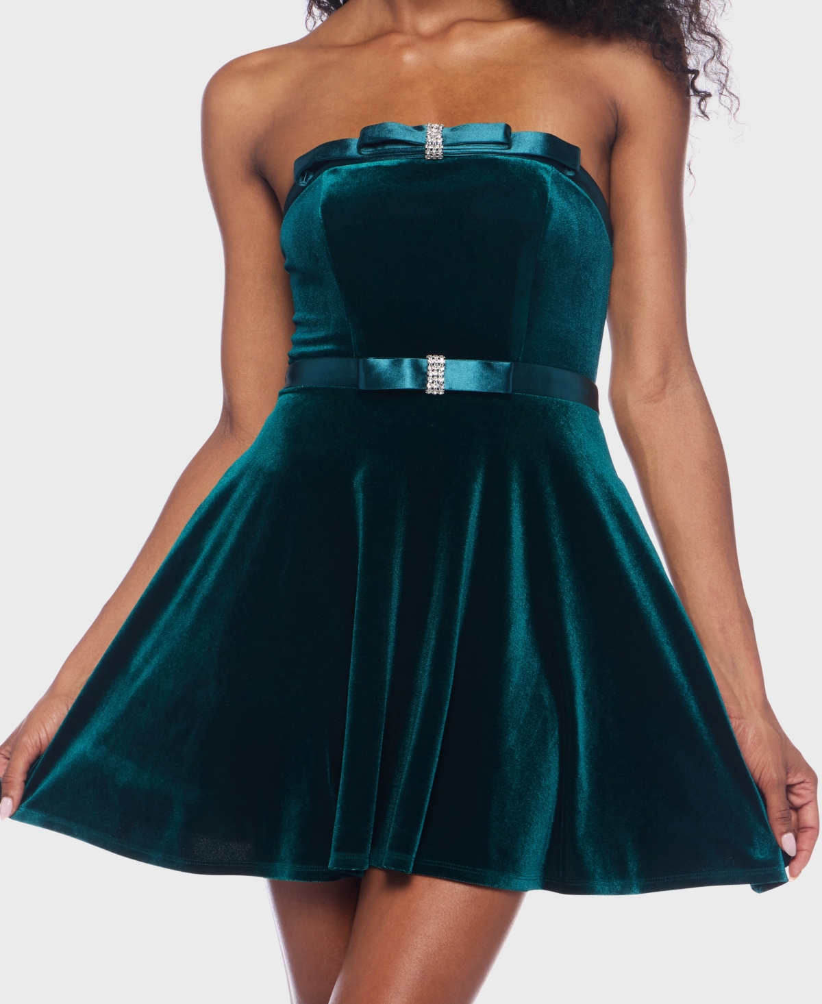 B Darlin Juniors' Strapless Bustier Bodycon Dress