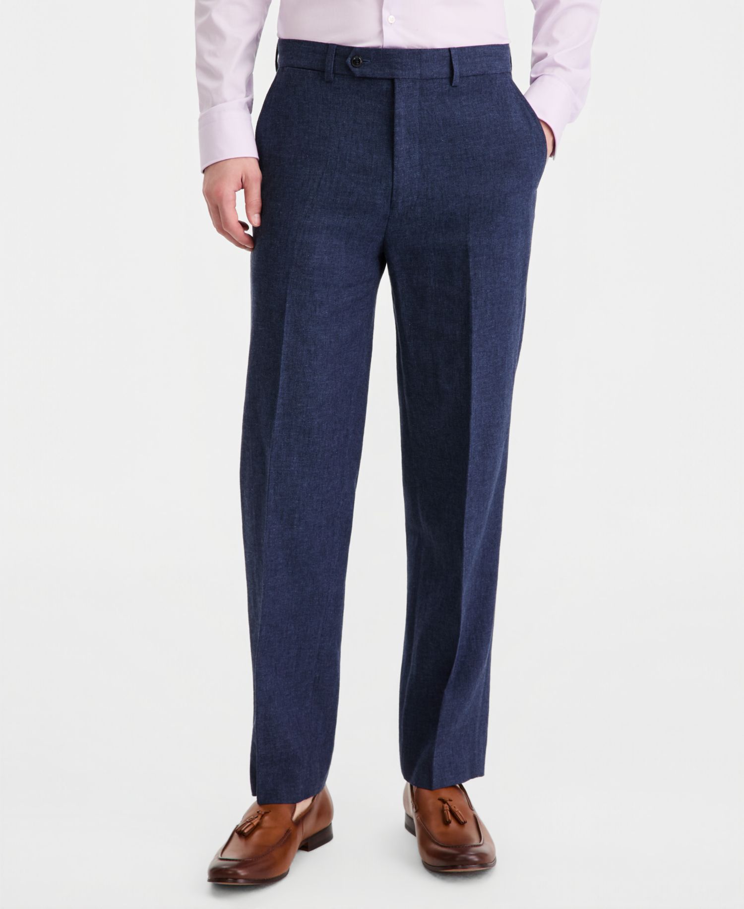 Men's Modern-Fit Cotton & Linen 2-Piece Suit