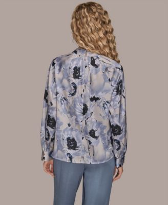 Women's Printed Mock Neck Top