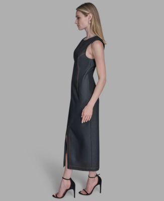 Women's Rhinestone Applique Sleeveless Dress