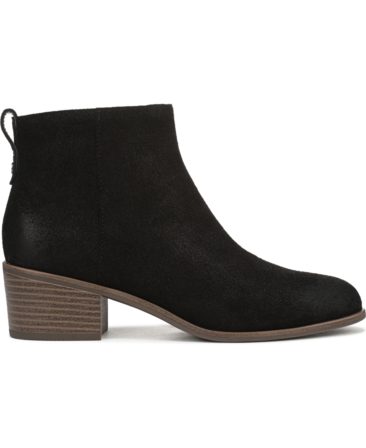Dr. Scholl's Women's Anya Stacked Block Heel Zip Short Boots In Black
