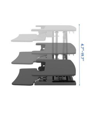M7 Series 32"W Manual Adjustable Standing Desk Converter, Black