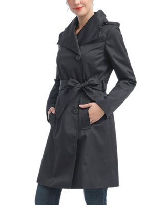 Women's kimi + kai Wing Collar Hooded Trench Coat